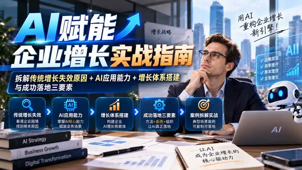 AI赋能企业增长实战指南:从传统增长失效到AI应用落地-极光库