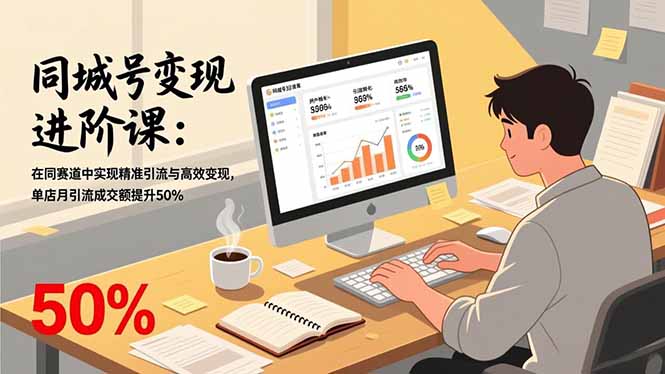 同城号变现进阶课：在同城赛道中实现精准引流与高效变现，单店月引流成交额提升50%-亮剑学堂
