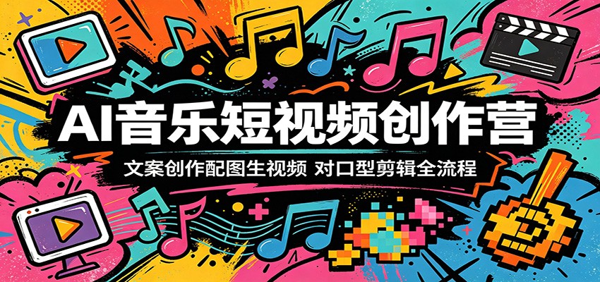 图片[1]-AI音乐短视频创作营：文案创作配图生视频，对口型剪辑全流程-亮剑学堂