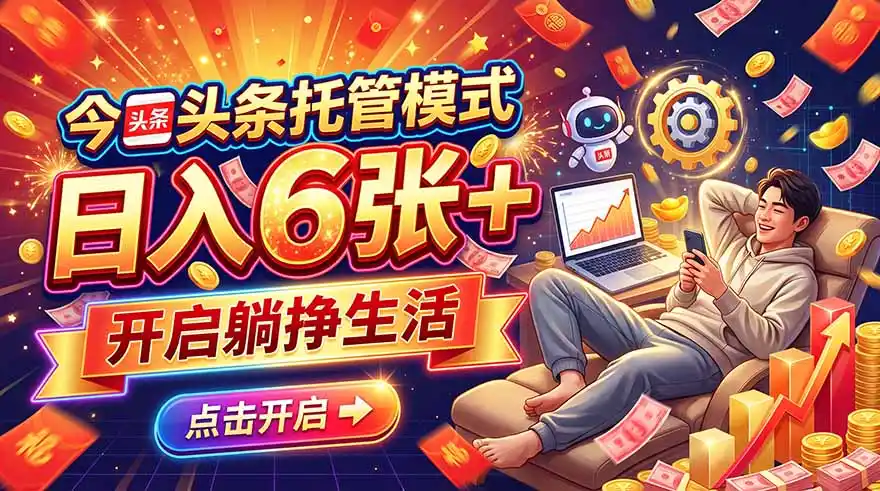 今日头条AI托管模式：每天5分钟，零门槛轻松增收-极光库
