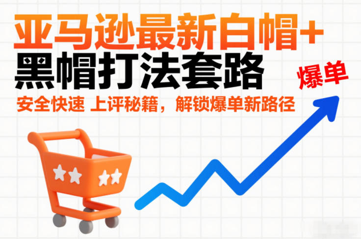 亚马逊最新白帽+黑帽打法套路，安全快速上评秘籍，解锁爆单新路径-亮剑学堂