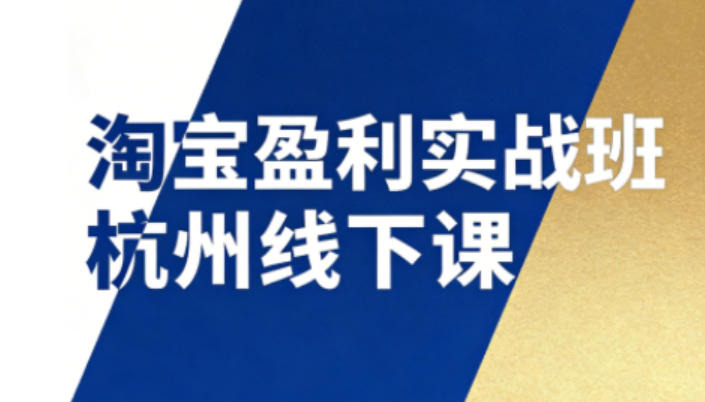淘宝盈利实战班杭州线下课12月26-28日(音频+字幕),帮你掌握SOP流程+12门核心技术-亮剑学堂