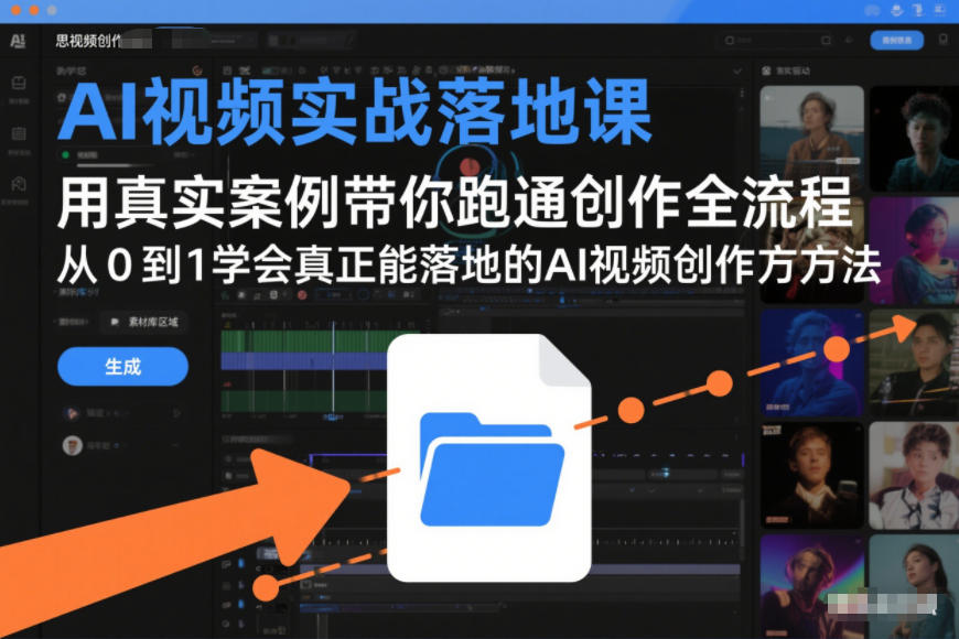 AI视频实战落地课，用真实案例带你跑通创作全流程，从0到1学会真正能落地的AI视频创作方法-亮剑学堂