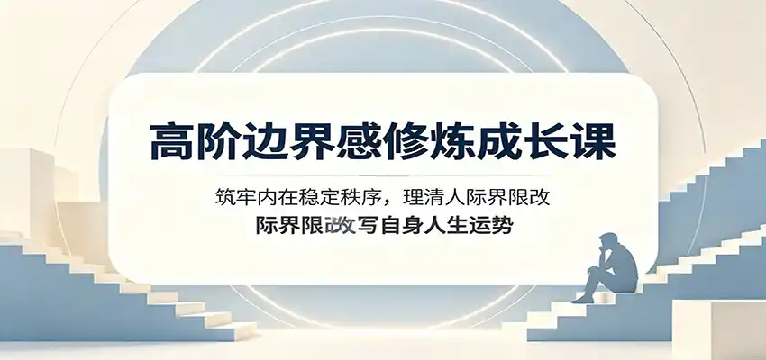 高阶边界感修炼成长课：筑牢内在稳定秩序，理清人际界限改写自身人生运势-极光库