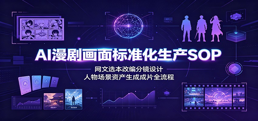 AI漫剧画面标准化生产SOP：从网文选本到分镜设计及成片全流程-极光库