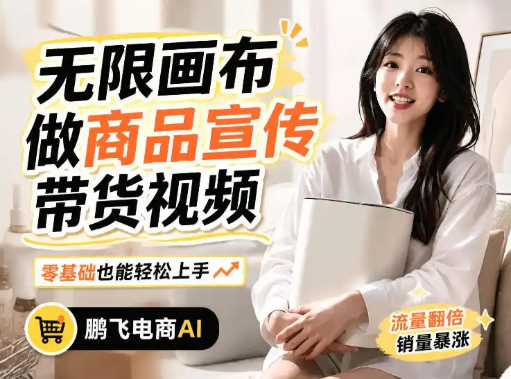 不用模特不用拍,AI生成电商带货视频|无限画布从0到1搭建教程,全程实操演示,新手也能跟着落地-极光库