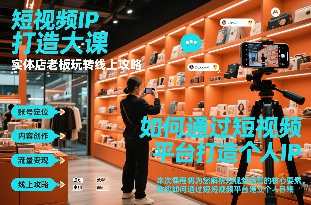 短视频ip打造大课，实体店老板玩转线上攻略-亮剑学堂