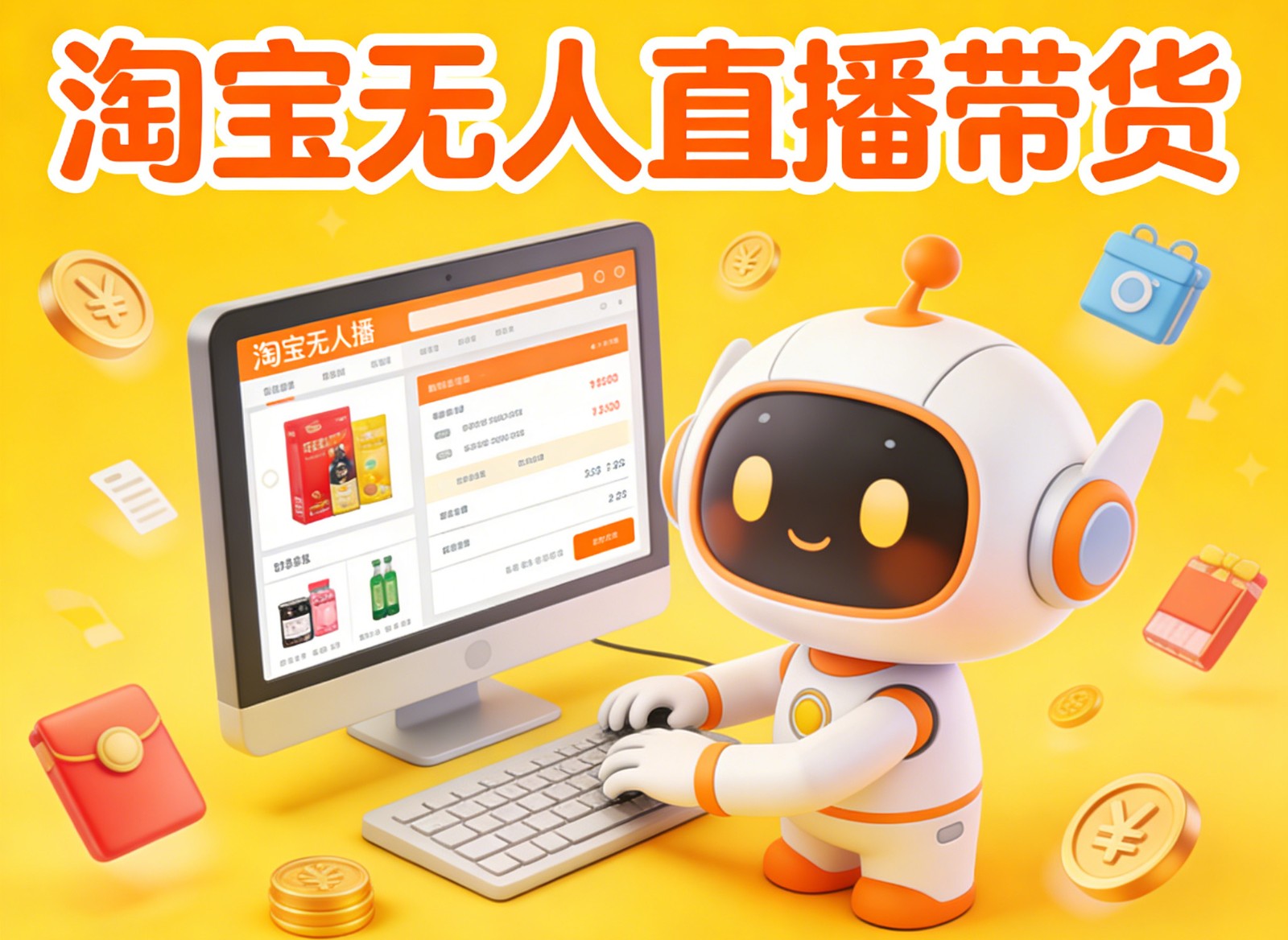 淘宝无人直播带货，24小时自动卖货，月佣金1W+，不违规不封号，不用露脸-斗金教学