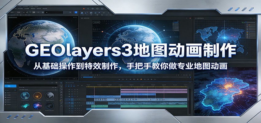 图片[1]-GEOlayers3地图动画制作：从基础操作到特效制作，手把手教你做专业地图动画-萤火虫教育