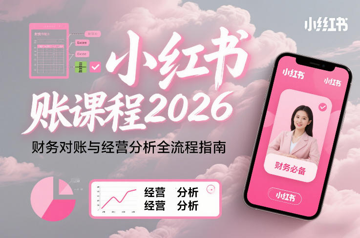 小红书对账课程2026,财务对账与经营分析全流程指南-亮剑学堂