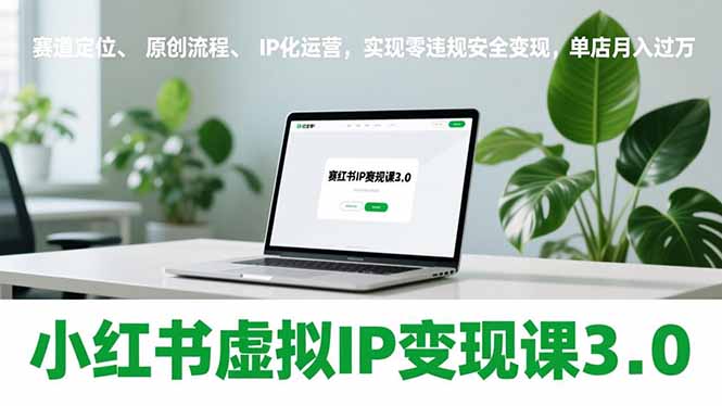 小红书虚拟IP变现课3.0，赛道定位、原创流程、IP化运营，实现零违规安全变现，单店月入过万-亮剑学堂
