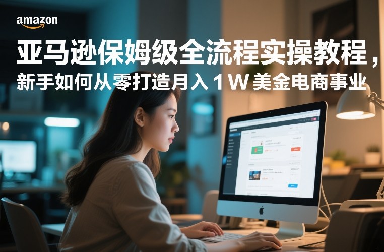 亚马逊保姆级全流程实操教程，新手如何从零打造月入1W美金电商事业-萤火虫教育