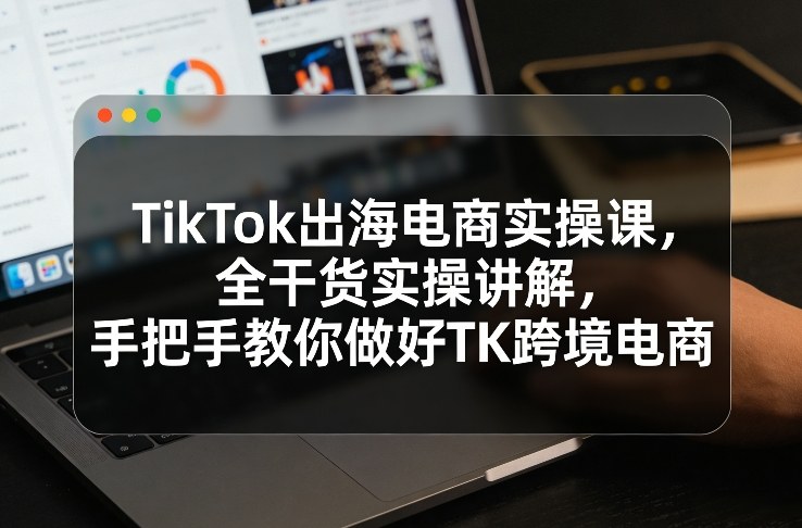 TikTok出海电商实操课，全干货实操讲解，手把手教你做好TK跨境电商-萤火虫教育
