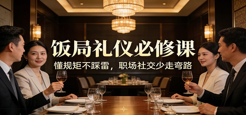 公众号收费文章：《饭局礼仪必修课：懂规矩不踩雷，职场社交少走弯路》-萤火虫教育