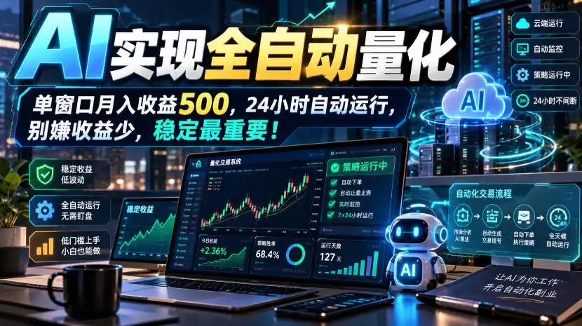 AI全自动量化交易项目，零门槛稳定月收益-极光库