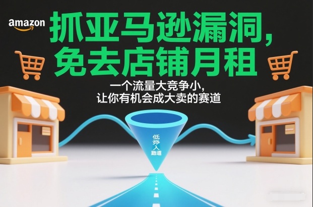 抓亚马逊漏洞，免去店铺月租，一个流量大竞争小，让你有机会成大卖的赛道-亮剑学堂
